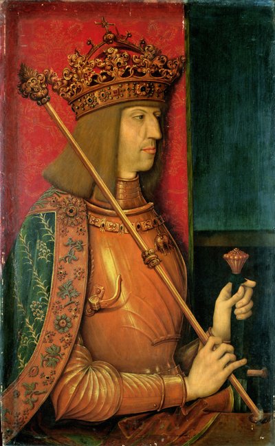 Keizer Maximiliaan I, ca. 1500 door Bernhard Strigel